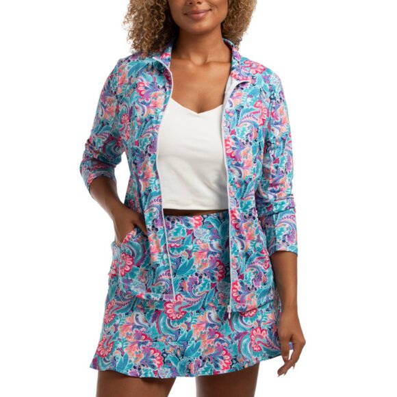 GOTTEX Blue Multi Zip Front Jacket - Picture 1 of 2